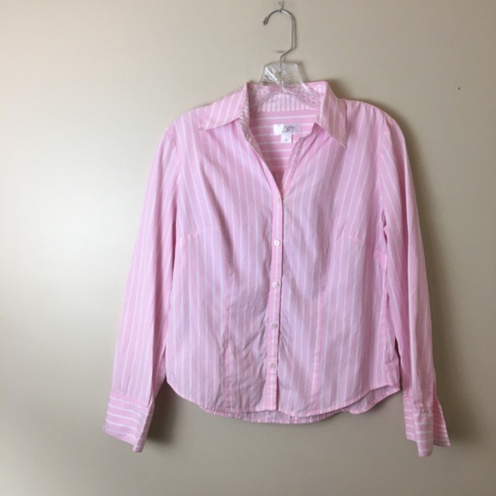 Loft shirt button down career collard size 6